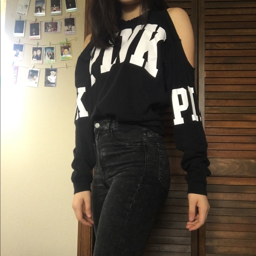 PINK black sweat shirt